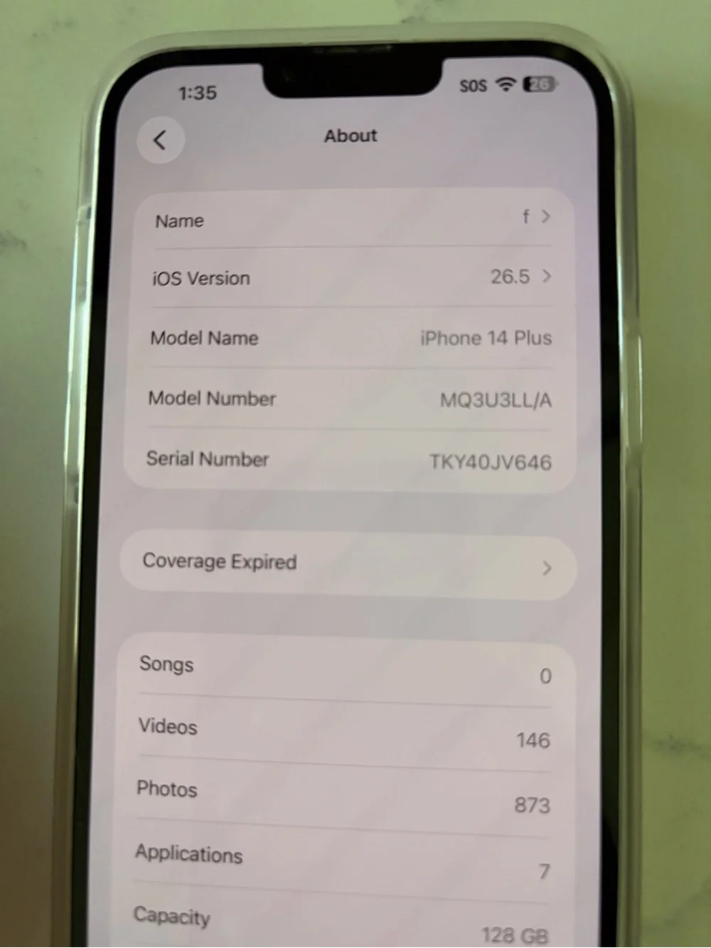 Att Purple iPhone 14 Plus 128 gb